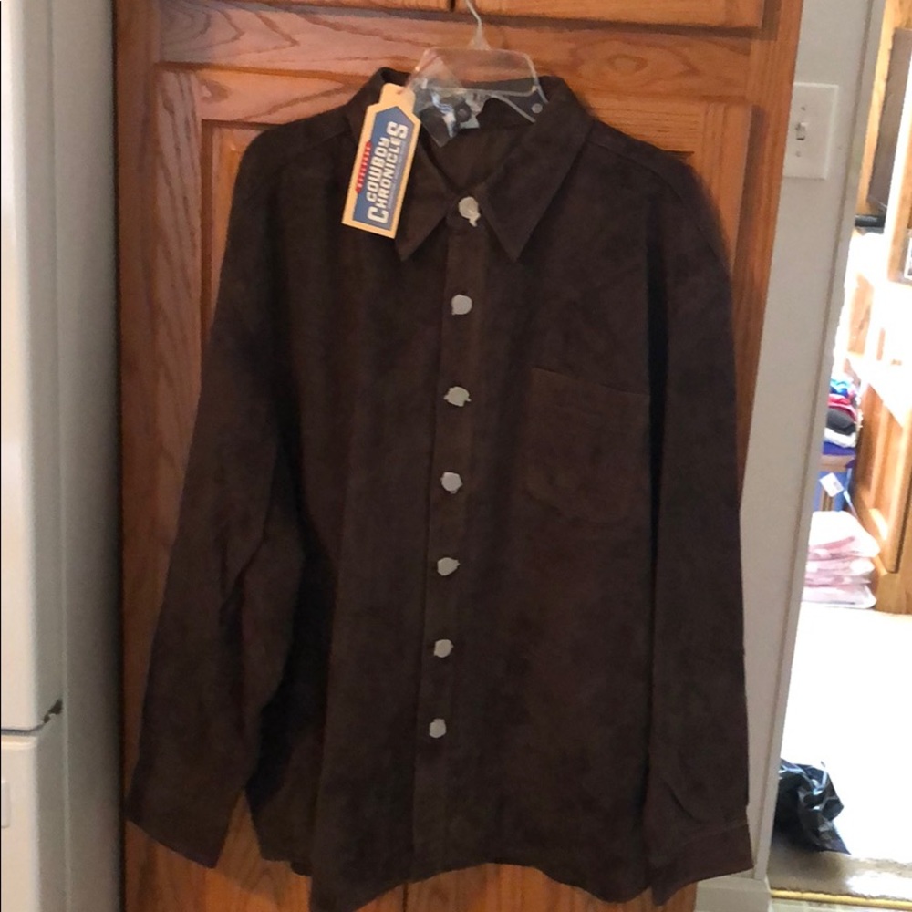 Men’s Suede/Leather Jacket, Dark Brown